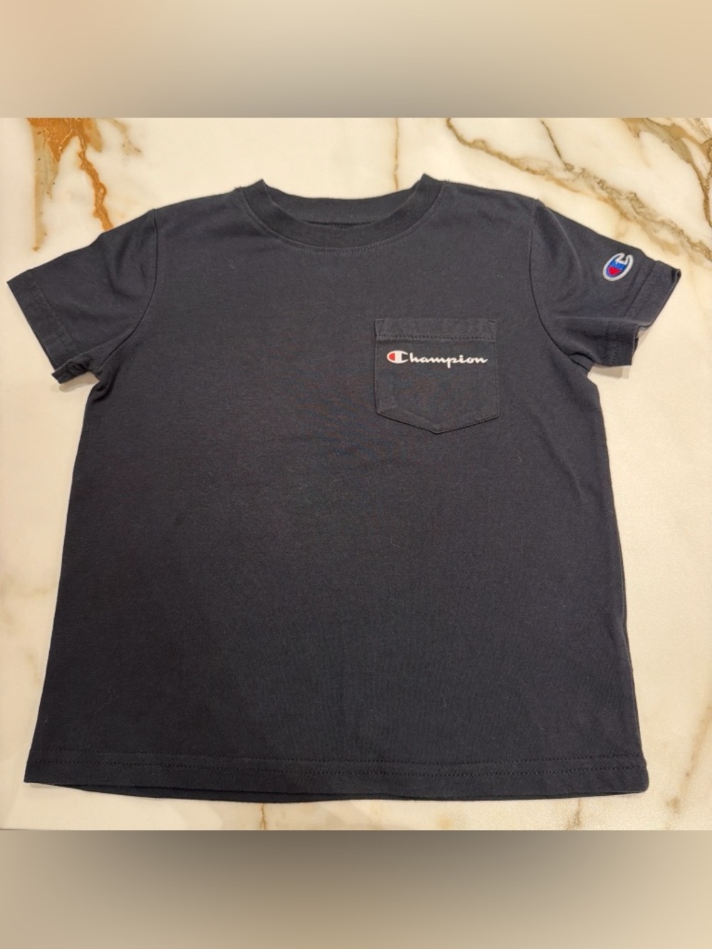 Champion Kids Navy Short Sleeve Pocket Tee